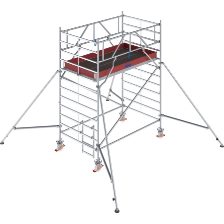 Aluminiowe rusztowanie jezdne Krause STABILO 5000 (2,50 × 1,50 m) – wysokość robocza 4,3–14,3 m